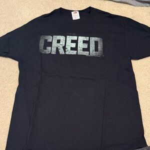 Creed Black Tee with Silver Logo